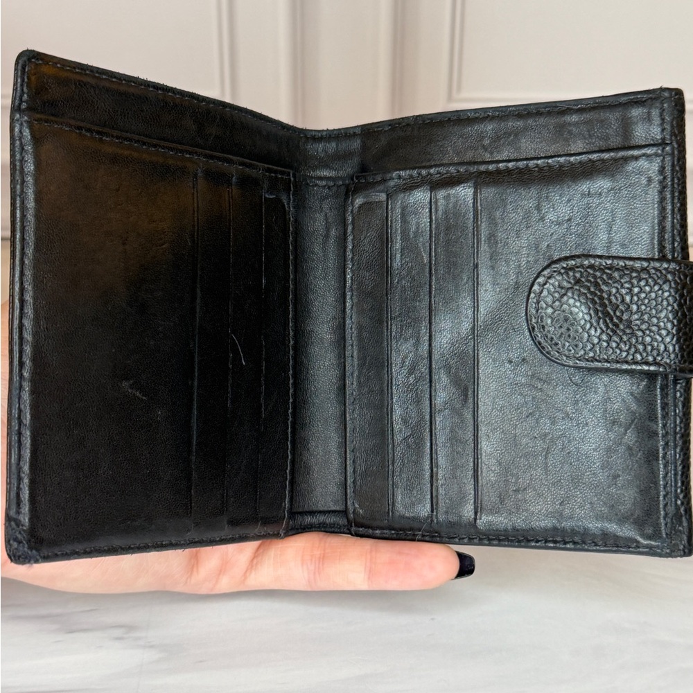 Chanel Black Caviar Leather Compact Bifold Wallet | Authentic | Full Set - Picture 8 of 11